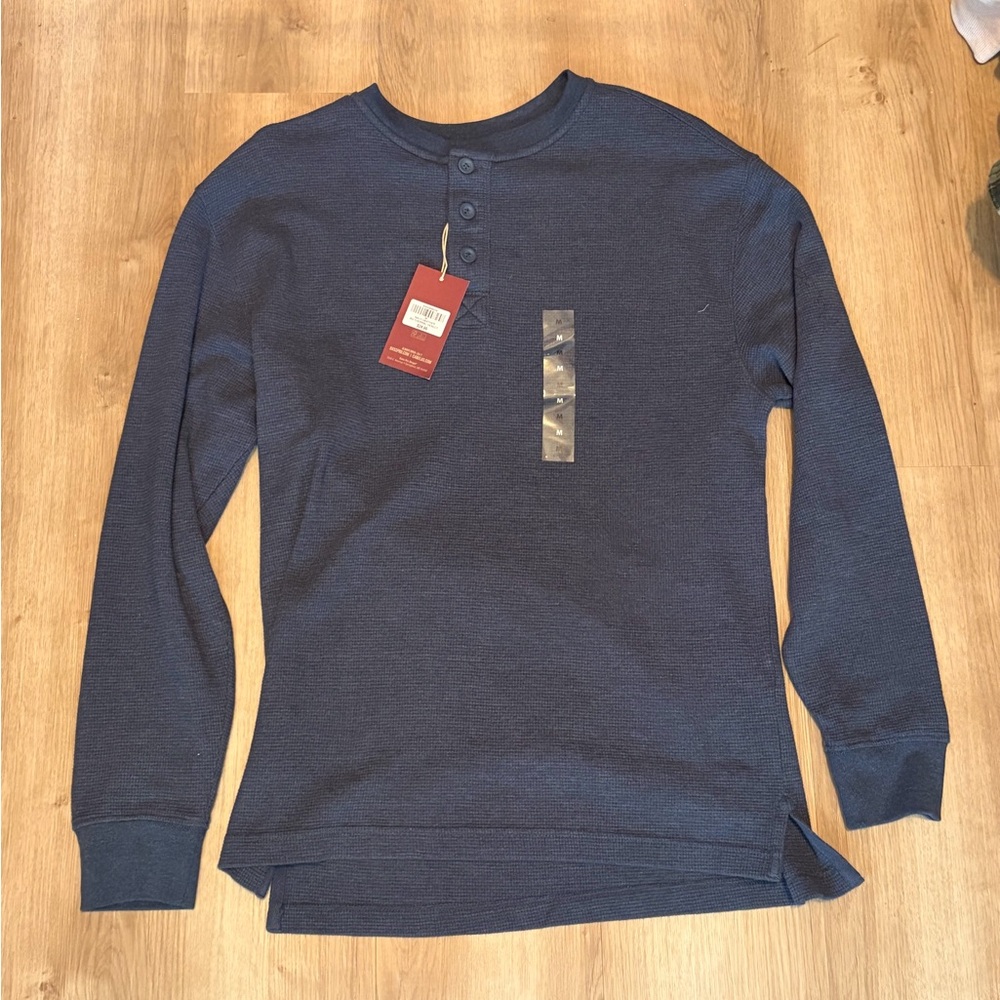 RedHead Navy Blue Henley Long Sleeve Shirt